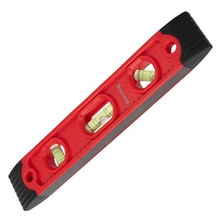 BO-CAMP Magnetwasserwaage Torpedo -Mini Wasserwaage mit Magnet Wohnwagen 22.5 cm 