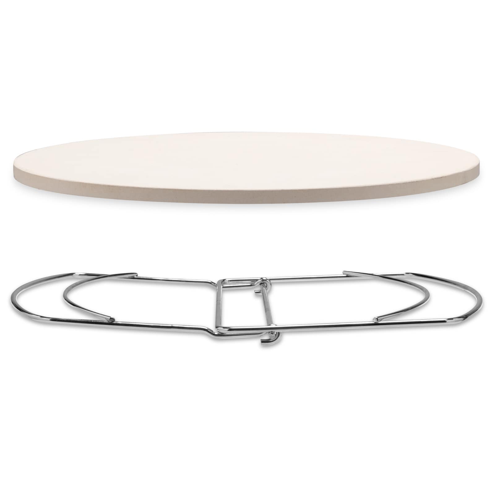 BRUNNER Pizzastein Backplatte Rund Camping Outdoor Grill Zubeh&ouml;r Ofen Brot 34 cm 