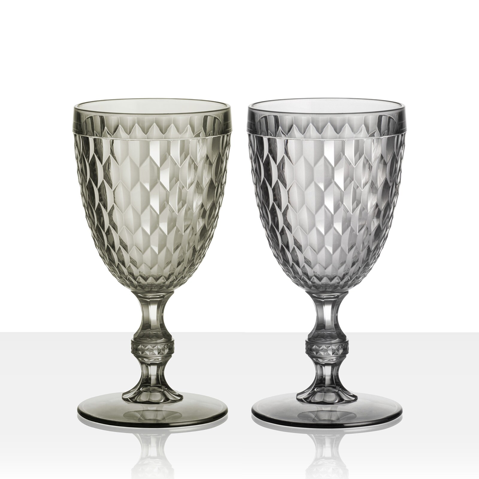 BRUNNER Weingl&auml;ser Set Coralux Camping Reise Rotwein Wein Outdoor Glas 400 ml Farbe: Grau 