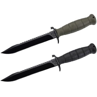 GLOCK FM81 Feldmesser Gürtelmesser Camping Outdoor Messer Angelmesser Federstahl Clip Farbe: Olivgrün 