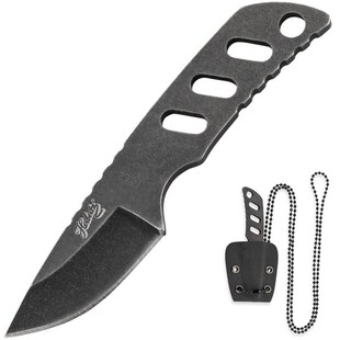 HERBERTZ Neck Knife Stonewashed Mini Messer Halsmesser Fingermesser Outdoor 