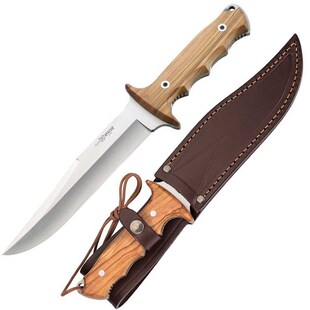 NIETO Bowie Messer Apache 1042 Gürtelmesser Full Tang Outdoor Olivenholz 18 cm 