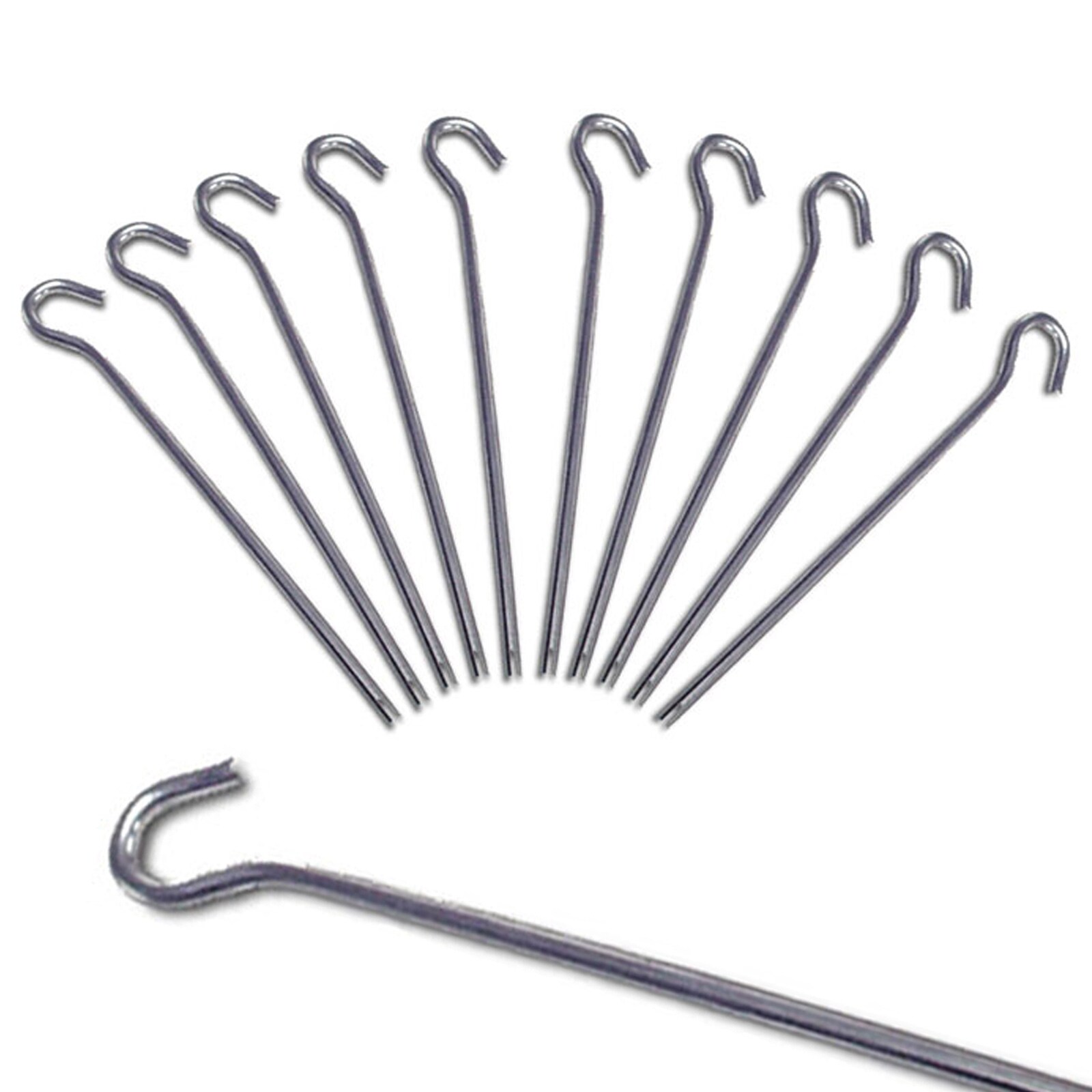 50 x Heringe 24 cm Felsnagel - Zelt Hering Erdnagel 4 mm - Stahl N&auml;gel verzinkt 