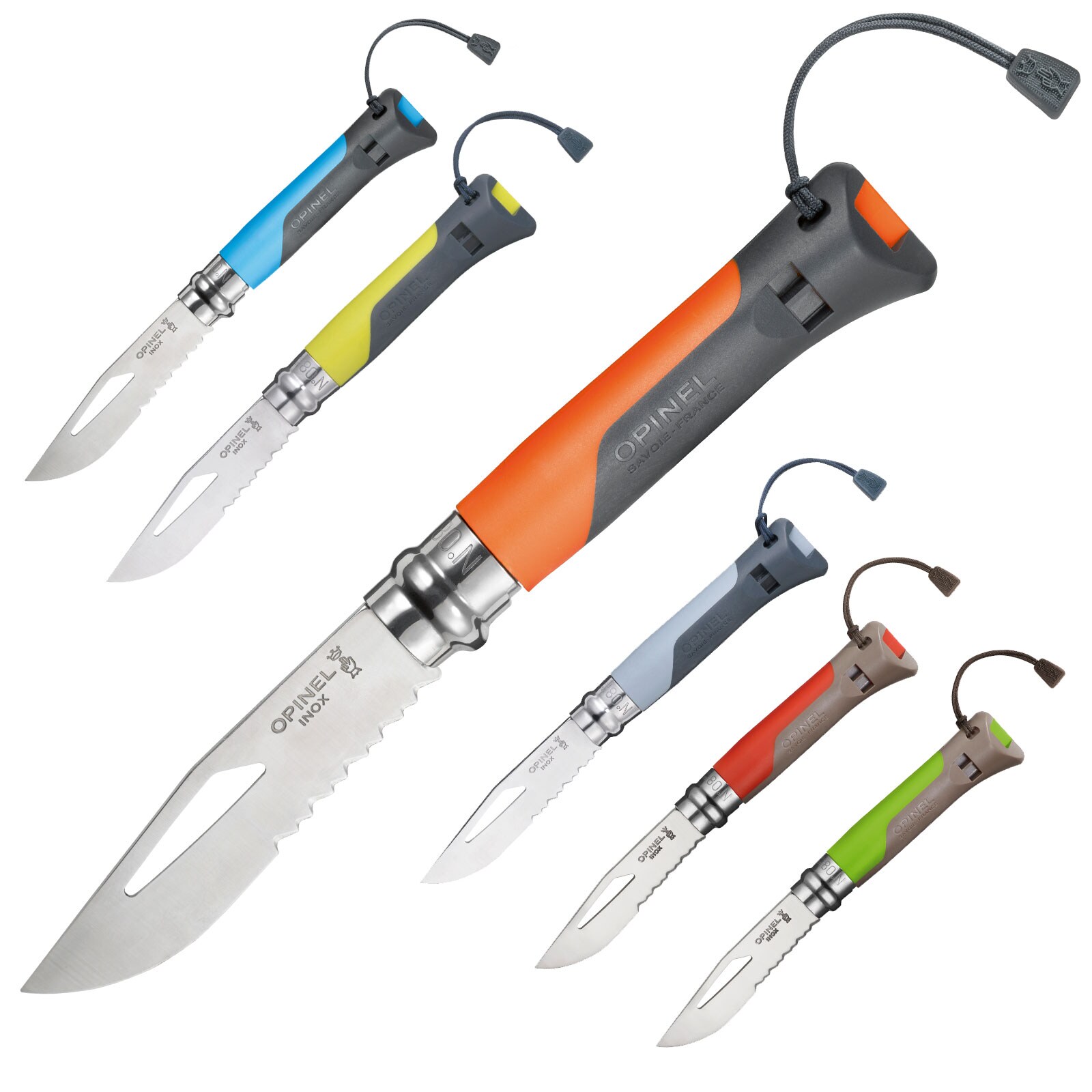 OPINEL Outdoor No 8 Sea-Mountain Arbeitsmesser - Klappmesser Taschenmesser S&auml;ge Farbe: gr&uuml;n/braun 