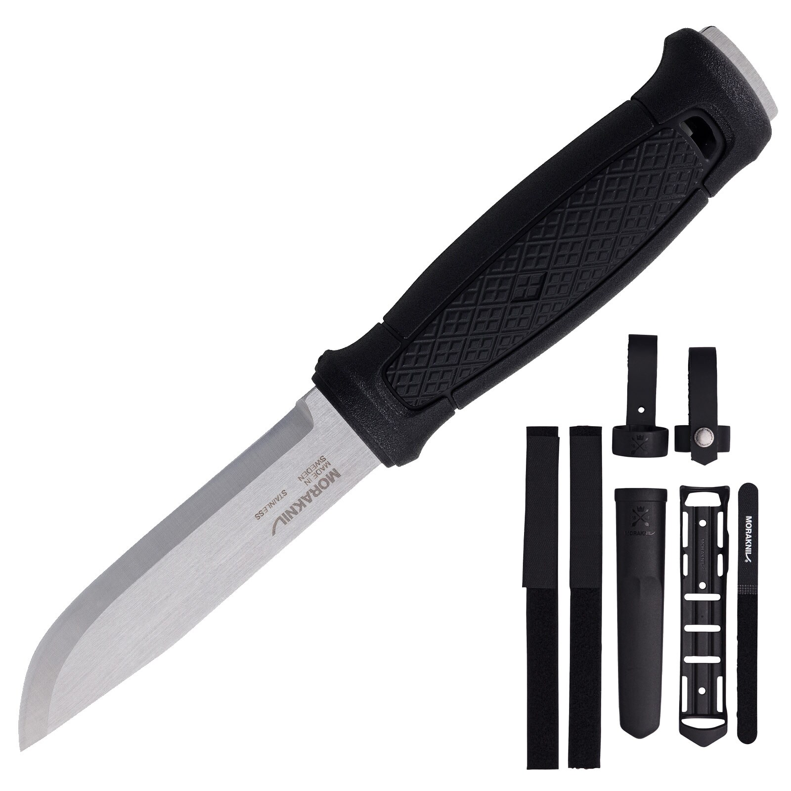 MORA Garberg Arbeitsmesser - Fulltang Jagdmesser Multi Mount MOLLE Gürtelmesser