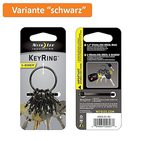 NITE IZE Key Ring Schlüssel Bund Anhänger Mini Karabiner Schnapp Haken  Organizer Farbe: silber bei Marktkauf online bestellen