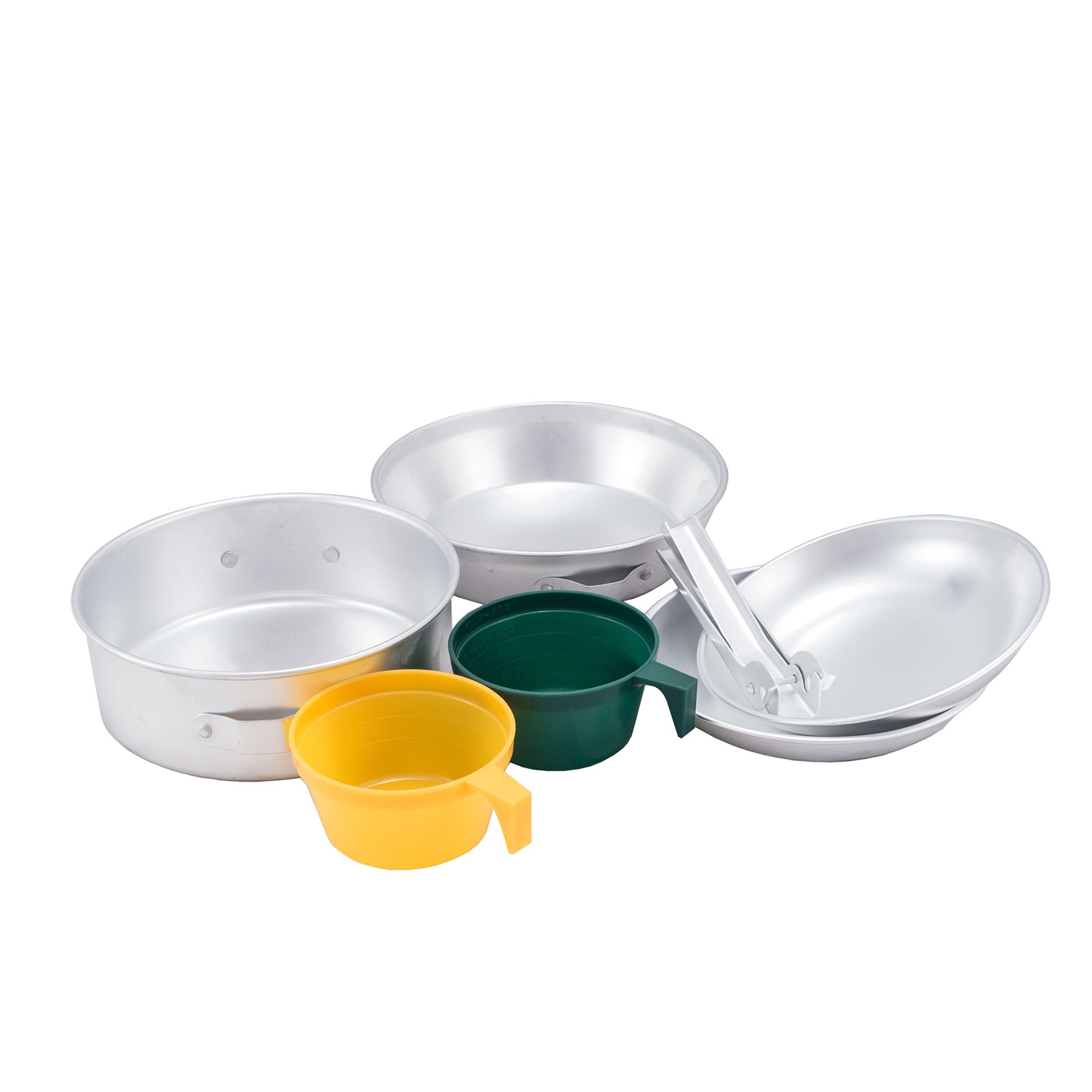 OUTDOOR Camping Kochgeschirr Set 7tlg. Alu Topf Pfanne Becher Geschirr stapelbar 