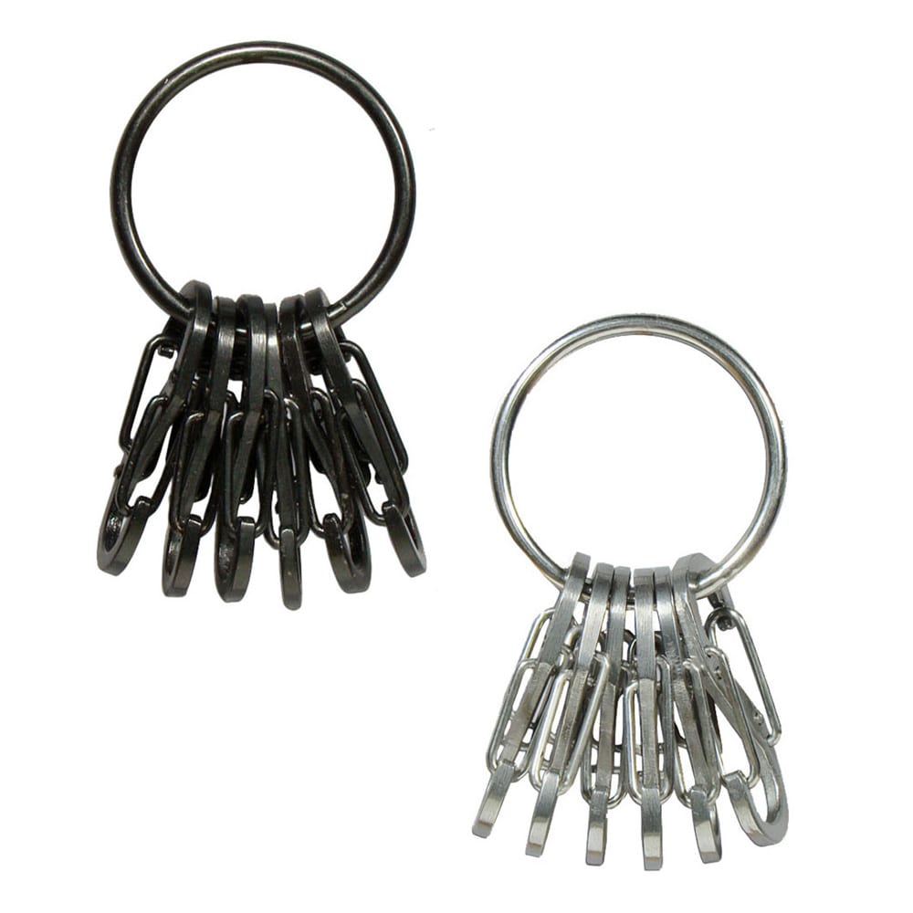 NITE IZE KeyRack Schl&uuml;ssel Bund Anh&auml;nger &ndash; Schnapp Haken Karabiner &ndash; Organizer Farbe: silber 