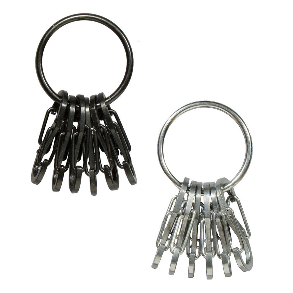 NITE IZE KeyRack Schlüssel Bund Anhänger – Schnapp Haken Karabiner – Organizer Farbe: silber