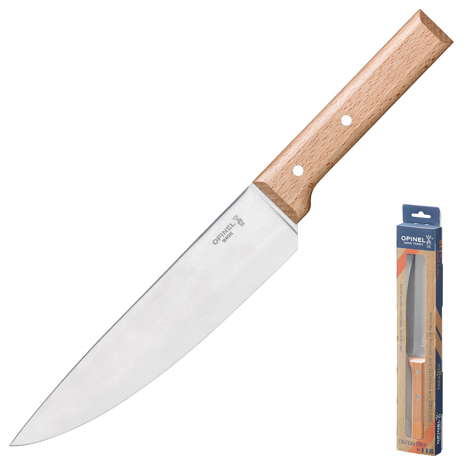 Parallele Chefmesser - Küchenmesser Kochmesser Fleisch Messer Holzgriff