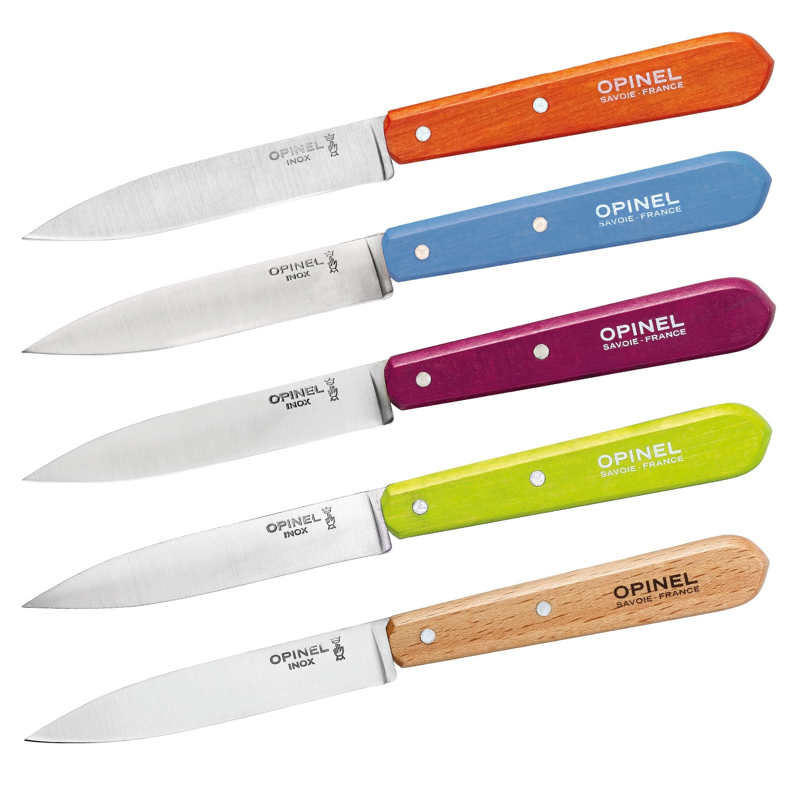 OPINEL K&uuml;chenmesser 112 Obstmesser Gem&uuml;semesser Sch&auml;lmesser Allzweckmesser Holz Farbe: orange 