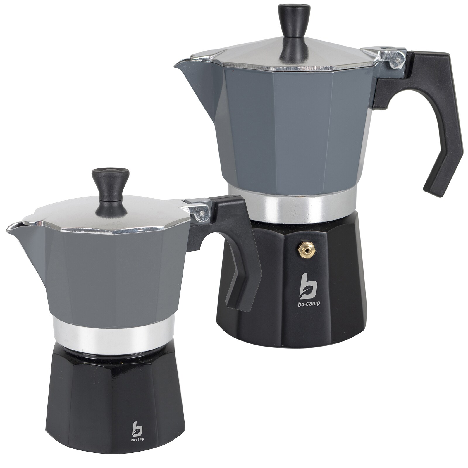 BO-CAMP Espressokocher Percolator - Kaffee Kocher Espresso Kanne Alu 2-6 Tassen Variante: 3 Tassen 