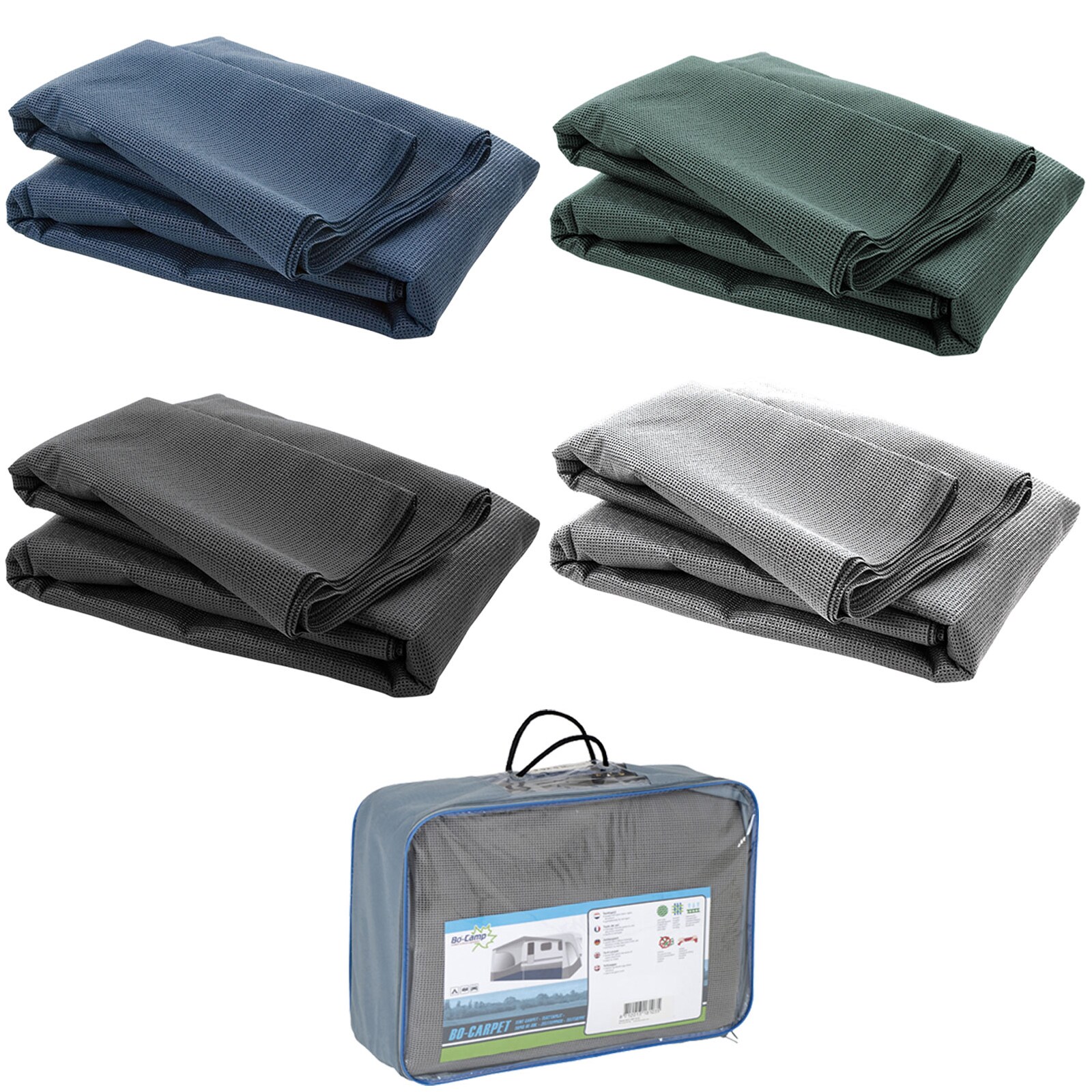 BO-CAMP Vorzelt Teppich Camping Zelt Boden Caravan Wohnwagen Balkon Outdoor 2-6m Farbe: Grau, Gr&ouml;&szlig;e: 2,5 x 2,0 cm 