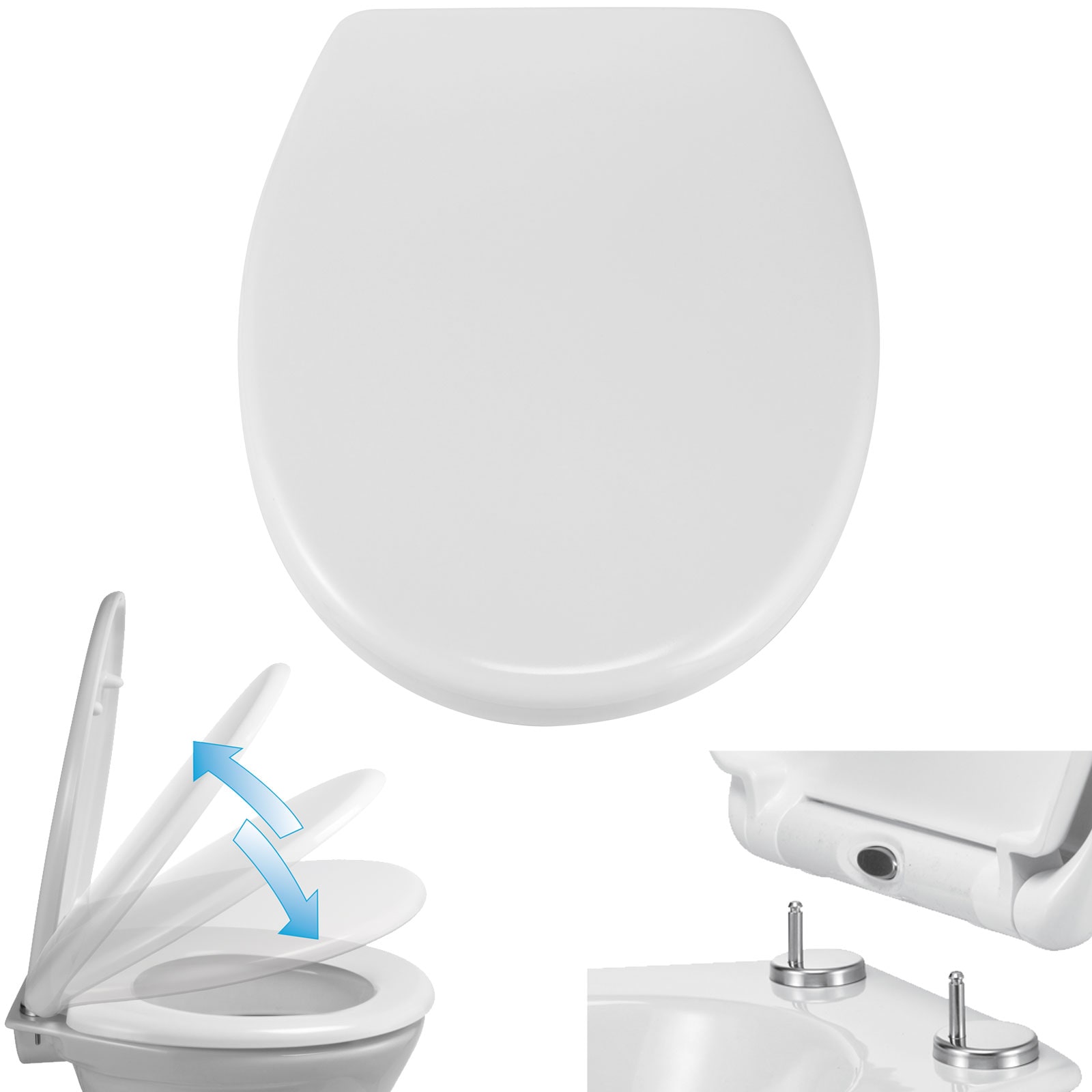 HI WC Sitz Duroplast Absenkautomatik Toiletten Deckel Klo Brille 