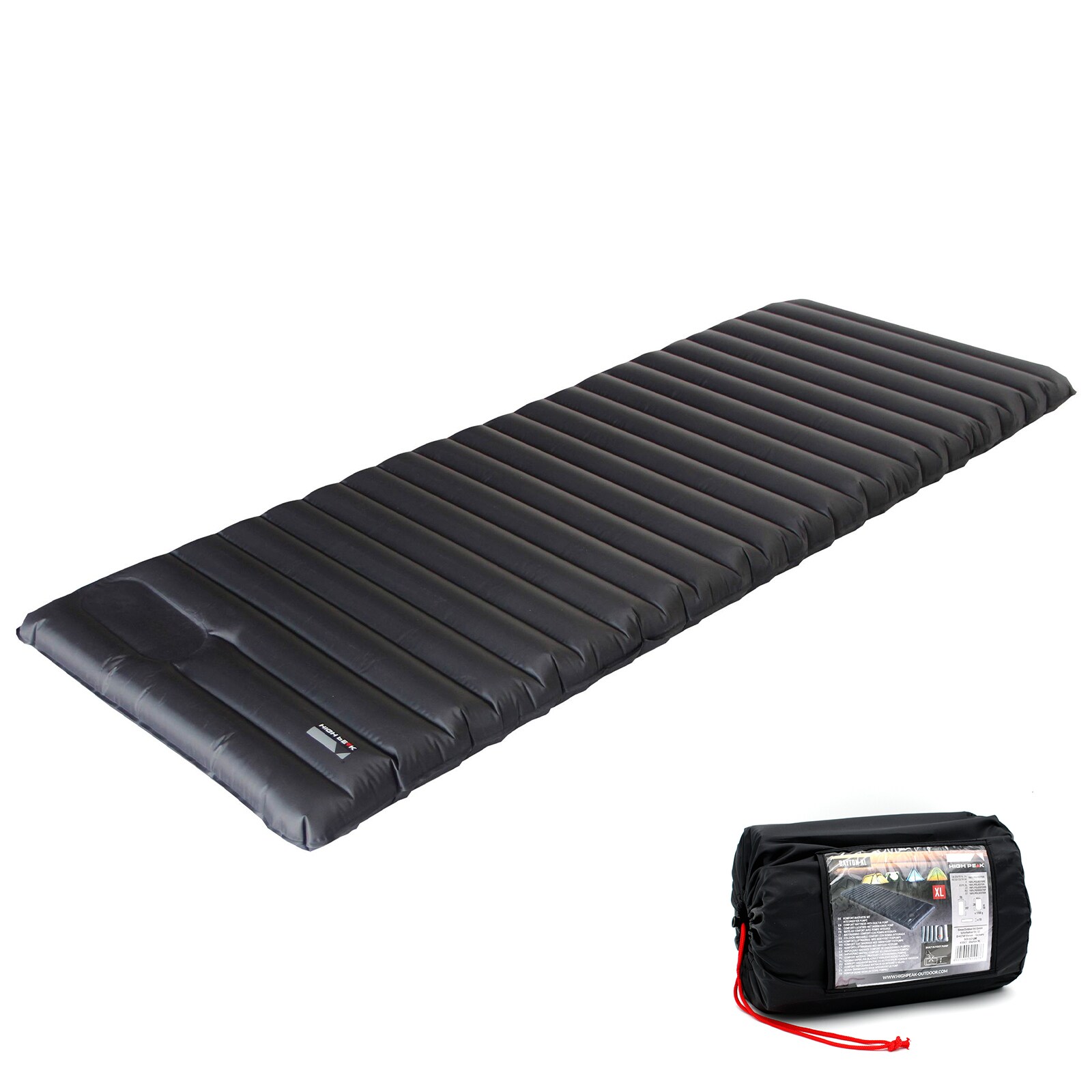 HIGH PEAK Isomatte Dayton XL Luftbett Luftmatratze mit Pumpe Breit&Lang Leicht 