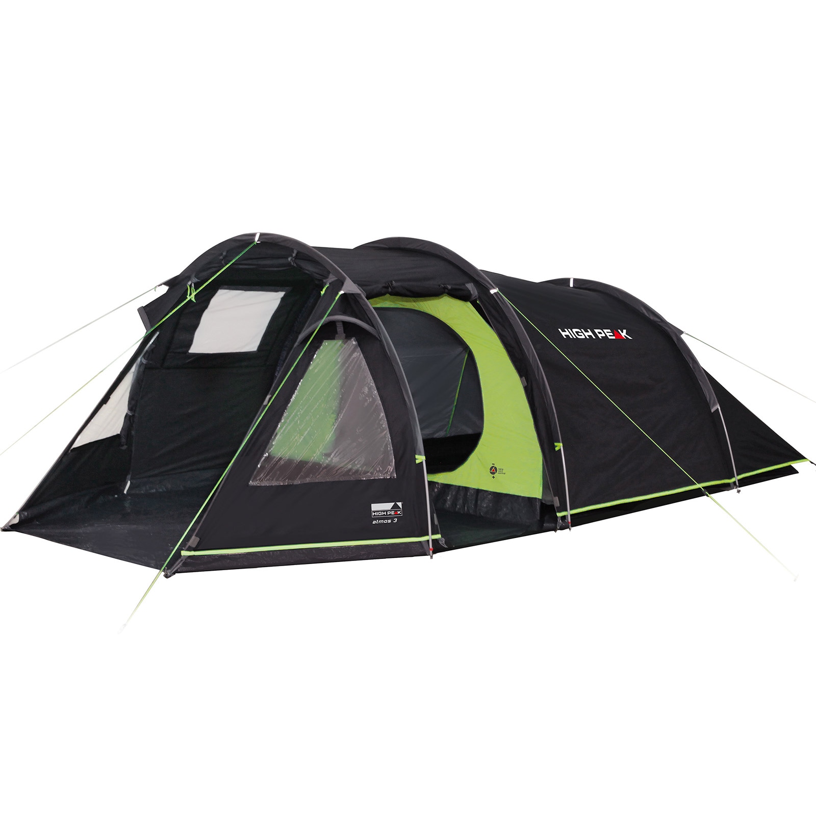HIGH PEAK Trekking Zelt Atmos 2-3 Personen Camping Tunnel Familien Zelt Apside 
