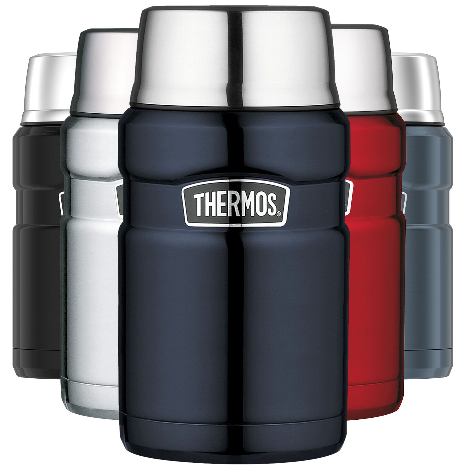 THERMOS Food Container King  Thermo Behälter Isolierbehälter Essenbehälter Farbe: Stainless steel mat