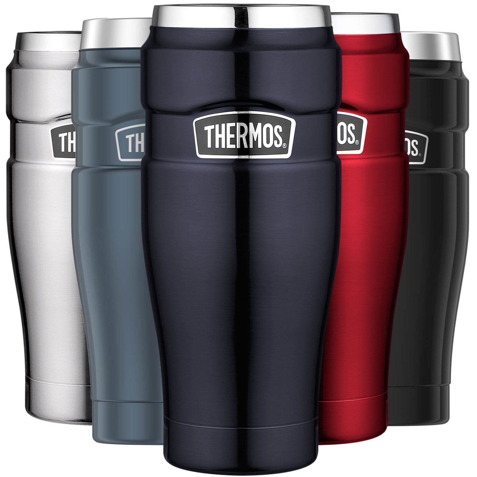 THERMOS Becher 0,47L Isolierbecher KFZ Auto Kaffee Camping Trinkbecher Edelstahl Farbe: Midnight blue 