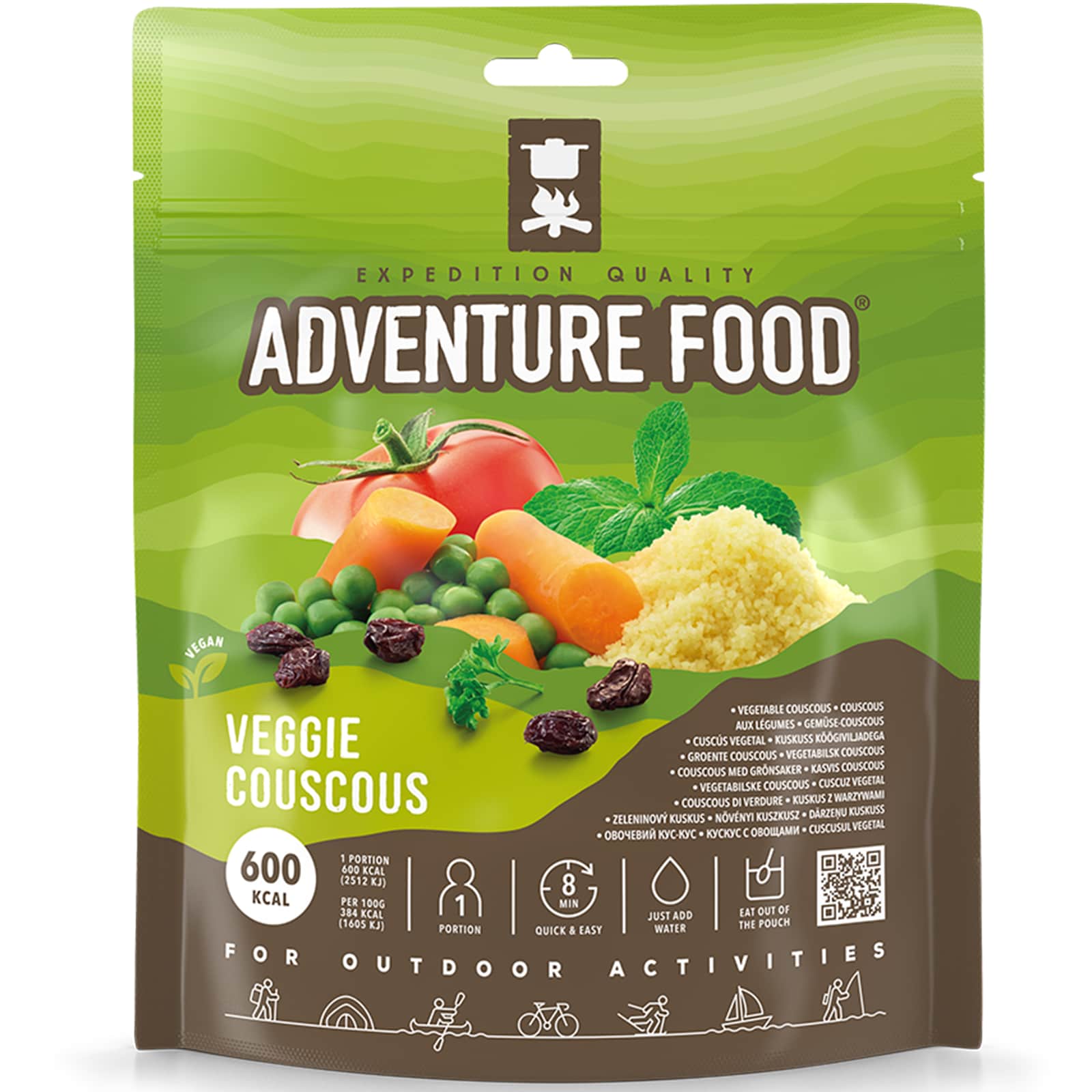 ADVENTURE FOOD Couscous Trekking Mahlzeit Outdoor Essen Nahrung Vegetarisch 