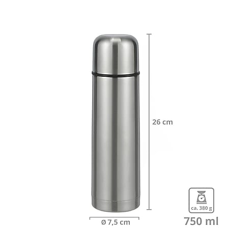 Isolierkanne 0,5/0,75/1 L – Isolierflasche Thermo Flasche Thermo Kanne  Edelstahl Volumen: 750 ml bei Marktkauf online bestellen