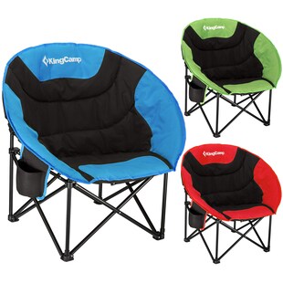 KINGCAMP MoonChair L Camping Klapp Stuhl Falt Sessel Garten Angel Outdoor 120 kg Farbe: blau 