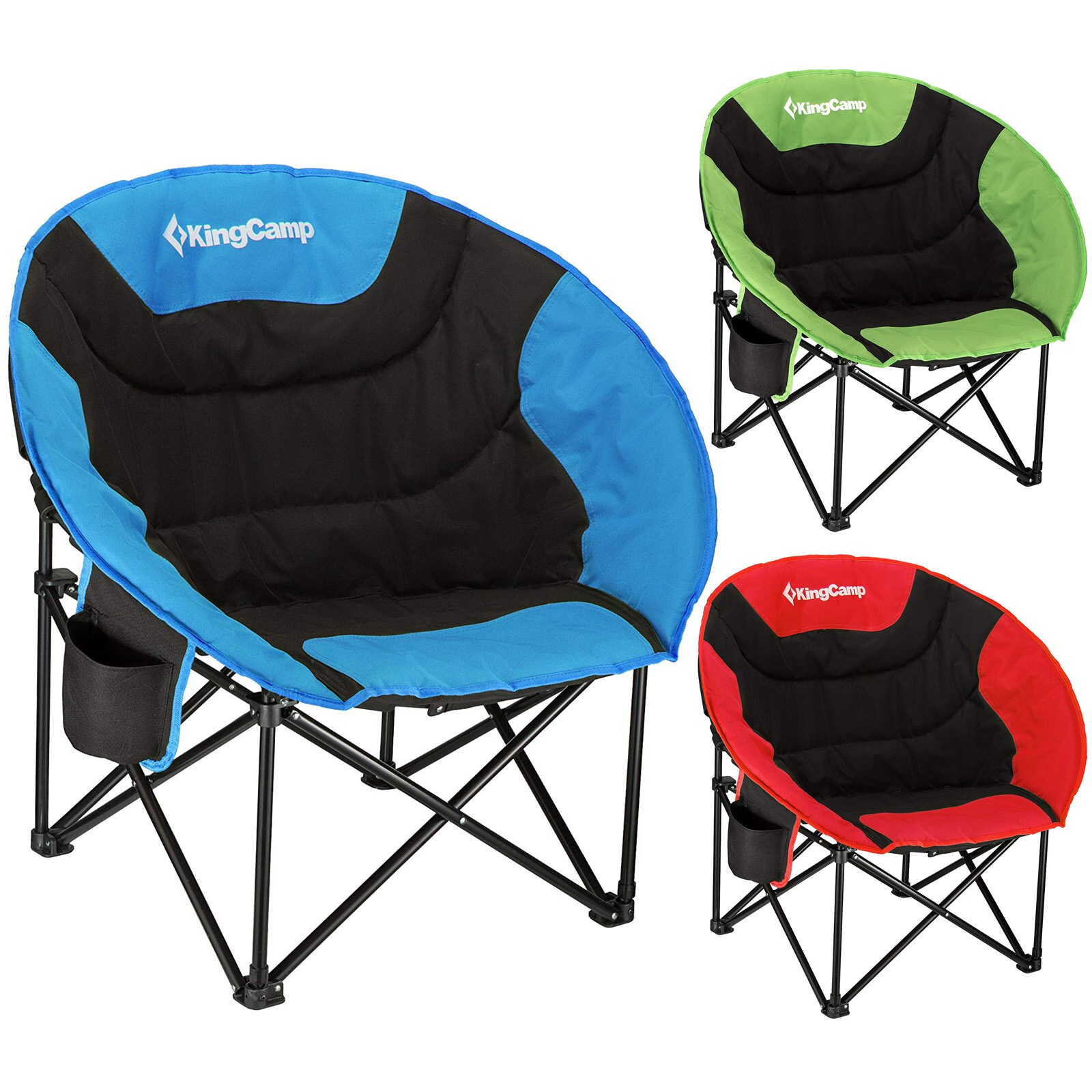 KINGCAMP MoonChair L Camping Klapp Stuhl Falt Sessel Garten Angel Outdoor  Farbe: Grün