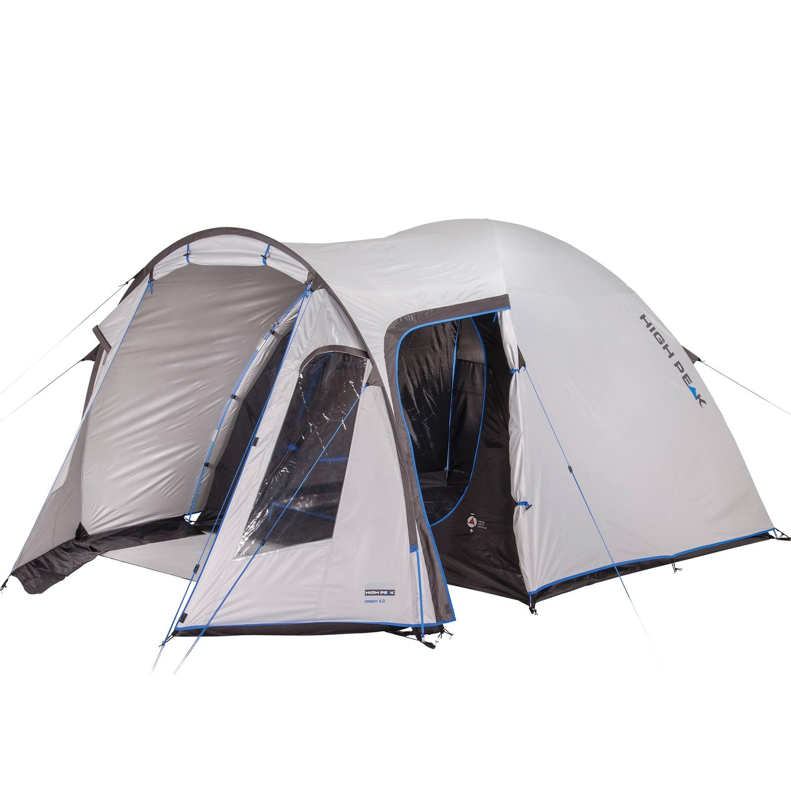 HIGH PEAK Kuppelzelt Tessin 4 Personen Camping Iglu Zelt Familienzelt Vorraum 