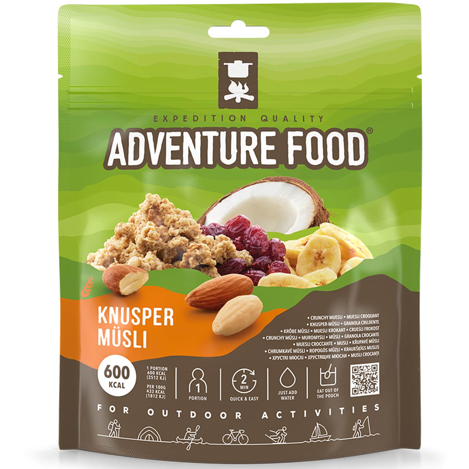 ADVENTURE FOOD Knusper M&uuml;sli - Outdoor Mahlzeit Fr&uuml;hst&uuml;ck Trekking Essen Nahrung 