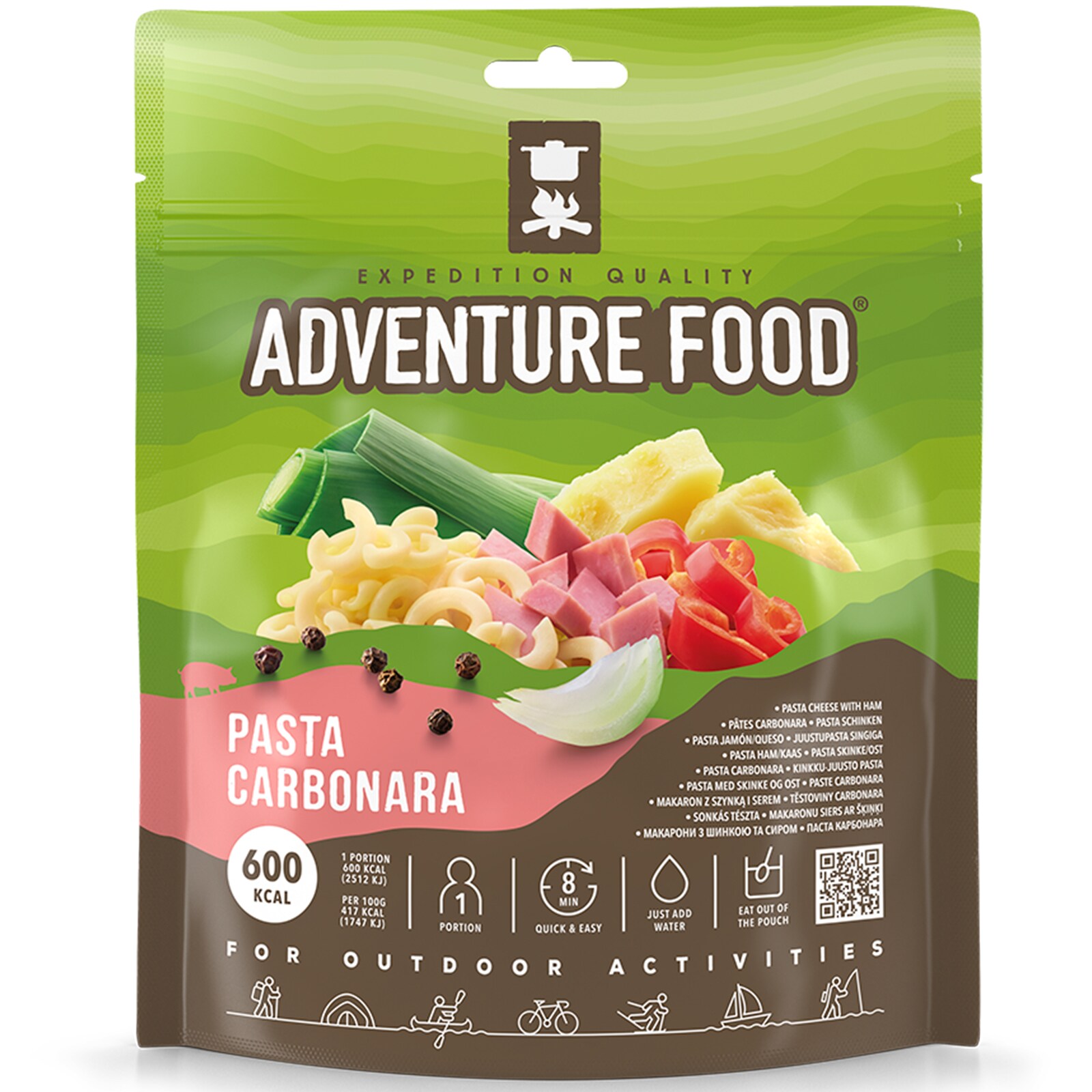 ADVENTURE FOOD Pasta Carbonara Outdoor Mahlzeit Trekking Essen Not Nahrung 
