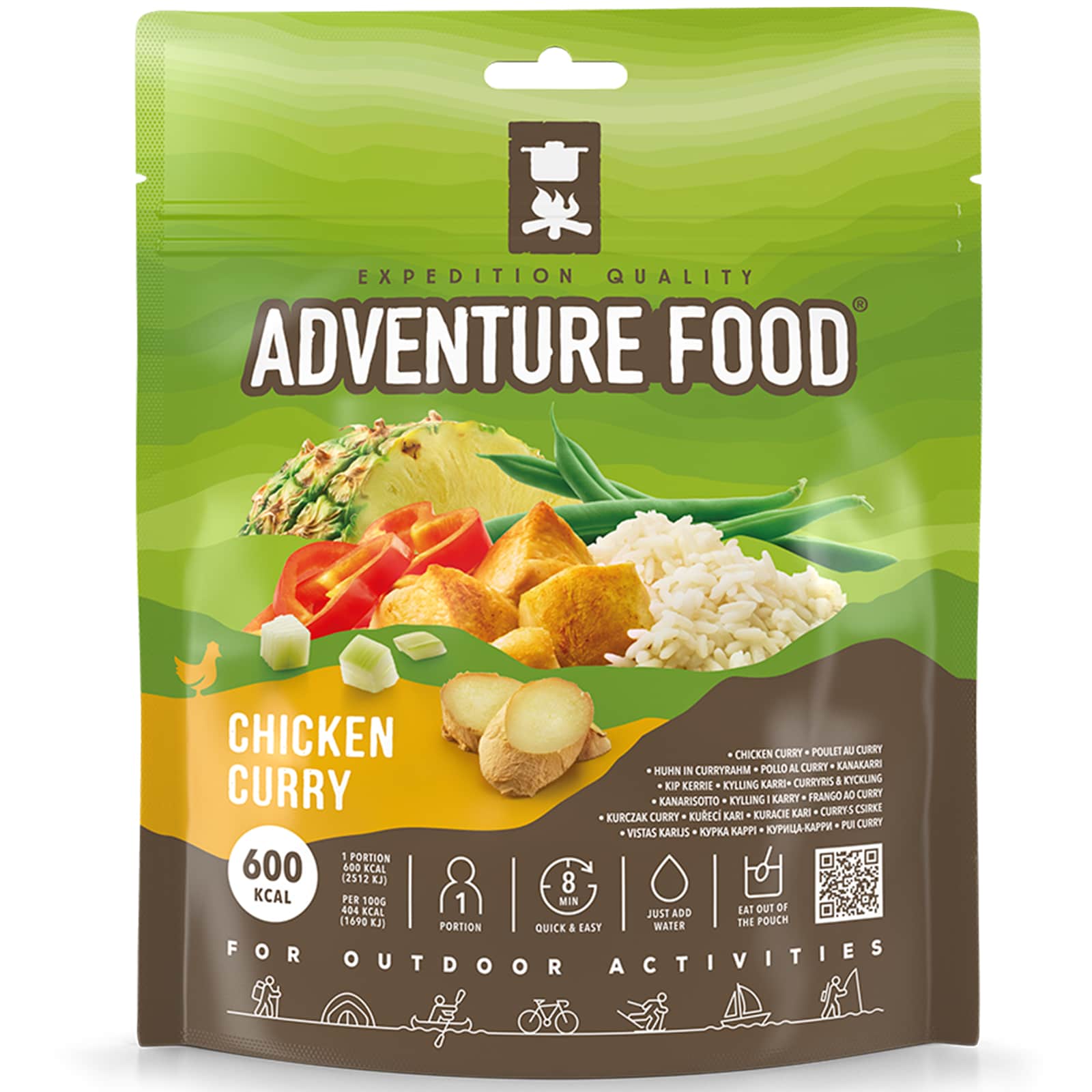 ADVENTURE FOOD Chicken Curry Outdoor Mahlzeit Trekking Essen Not Ration Nahrung 