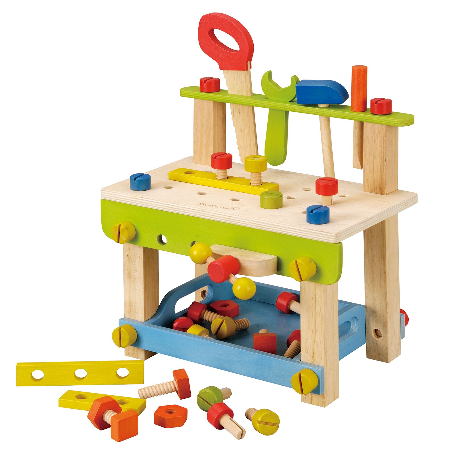 EVEREARTH Kinder Werkbank Spiel Werkstatt Tisch Spielzeug Werkzeug Bank FSC Holz 