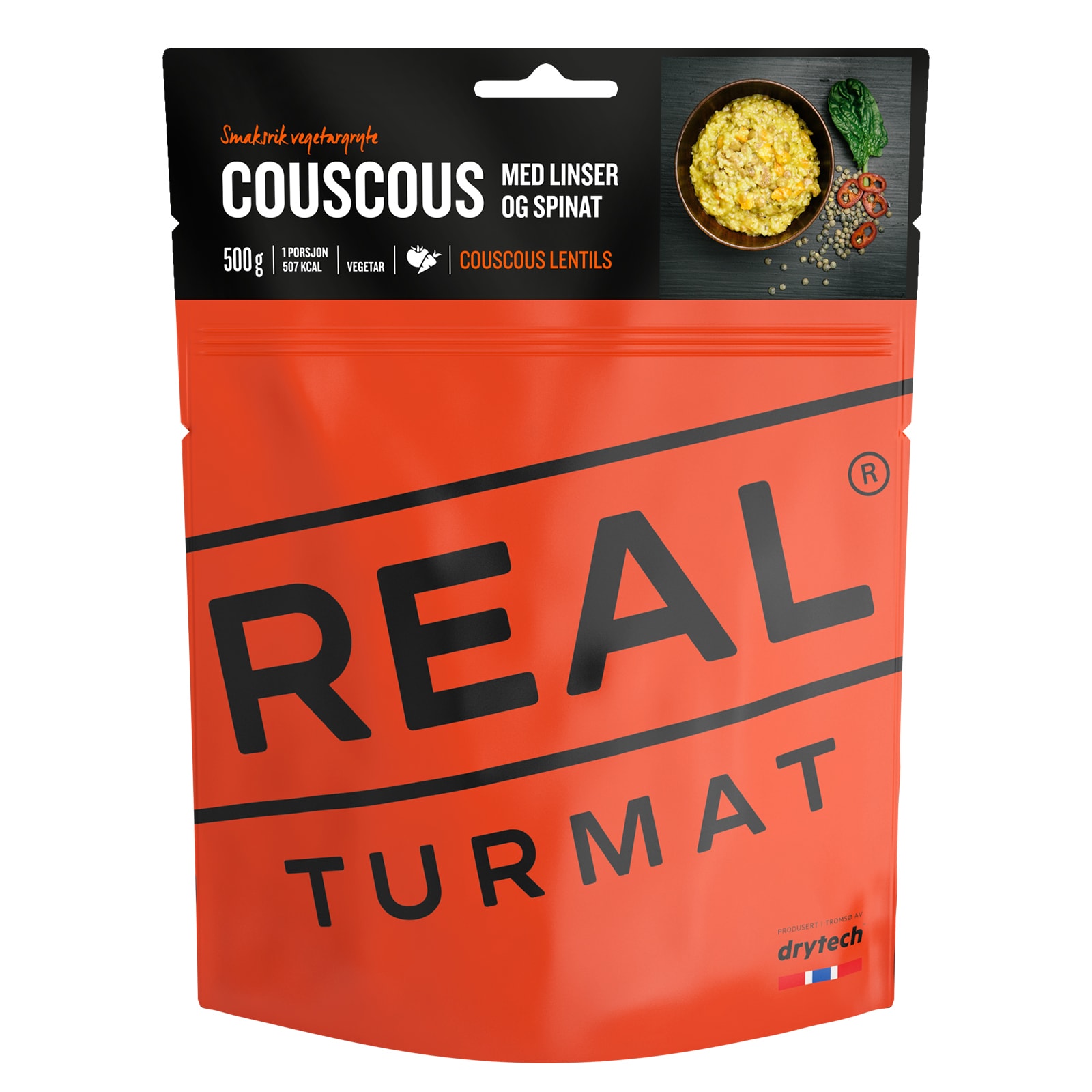 REAL TURMAT Couscous Trekking Mahlzeit Outdoor Essen Ration Nahrung Vegetarisch 