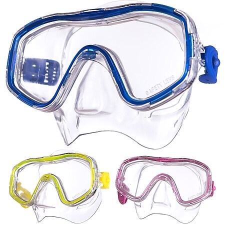 SALVAS Kinder Tauchmaske Easy Schnorchel Taucher Schwimm Brille Maske Mit Nase Farbe: blau 