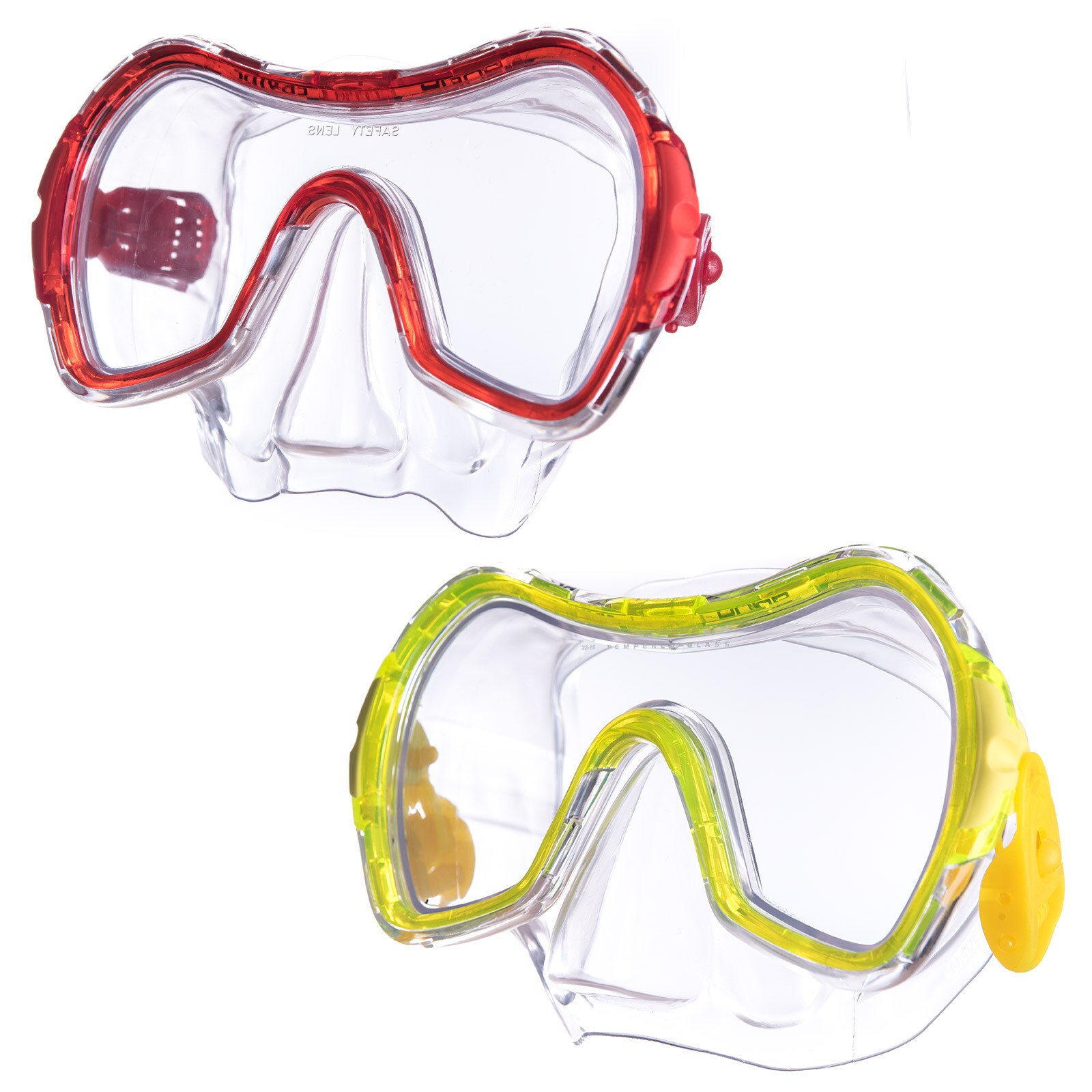 SALVAS Jugend Tauchmaske Drop Schnorchel Taucher Schwimm Brille Maske Mit Nase Farbe: gelb 