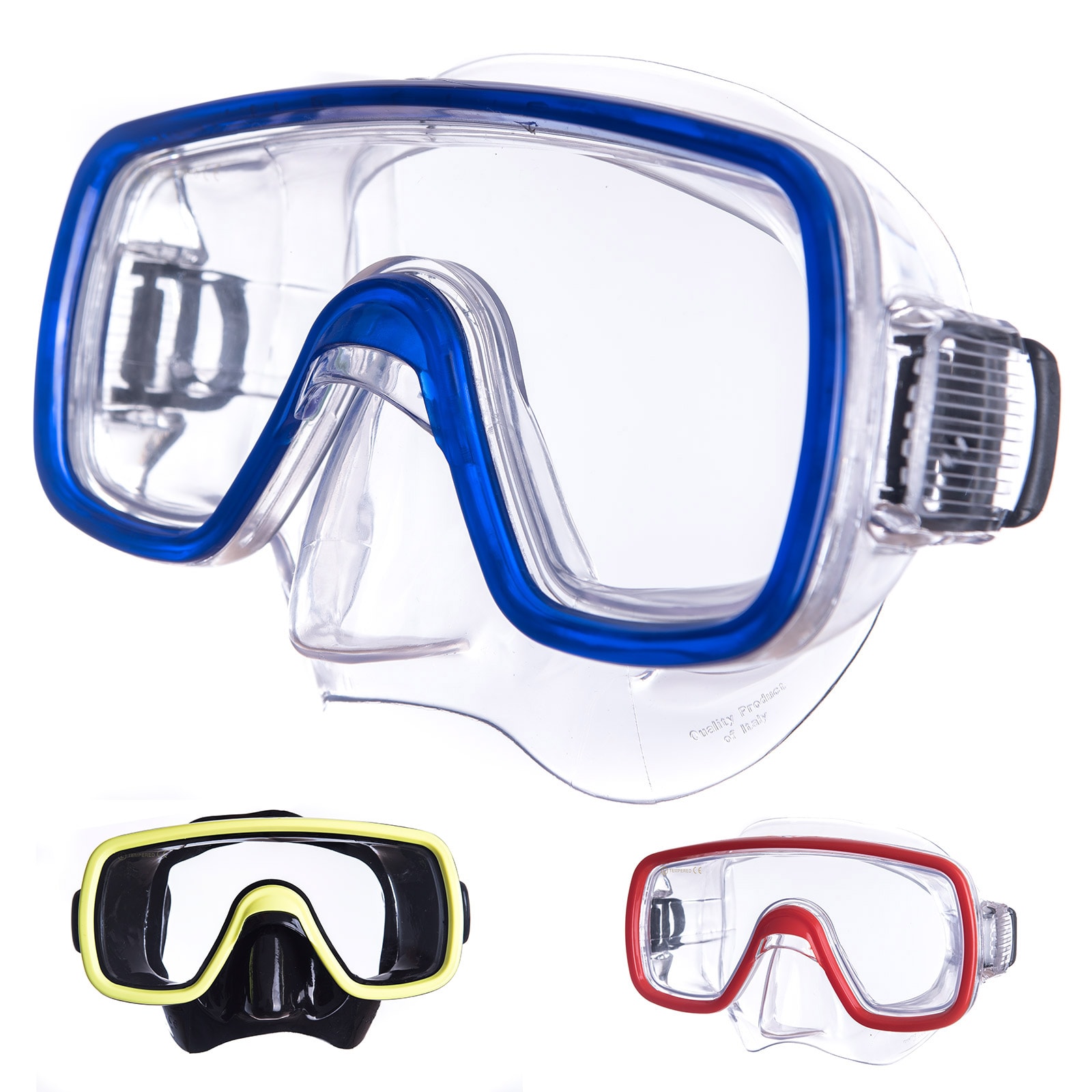 SALVAS Tauch Maske Domino Sr Schnorchel Schwimm Brille Anti Beschlag Erwachsene Farbe: blau 