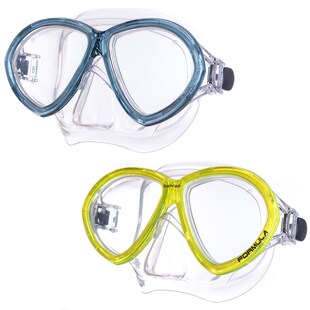 SALVAS Tauch Maske Formula Schnorchel Schwimm Brille Beschlag Silikon Erwachsene Farbe: gelb 