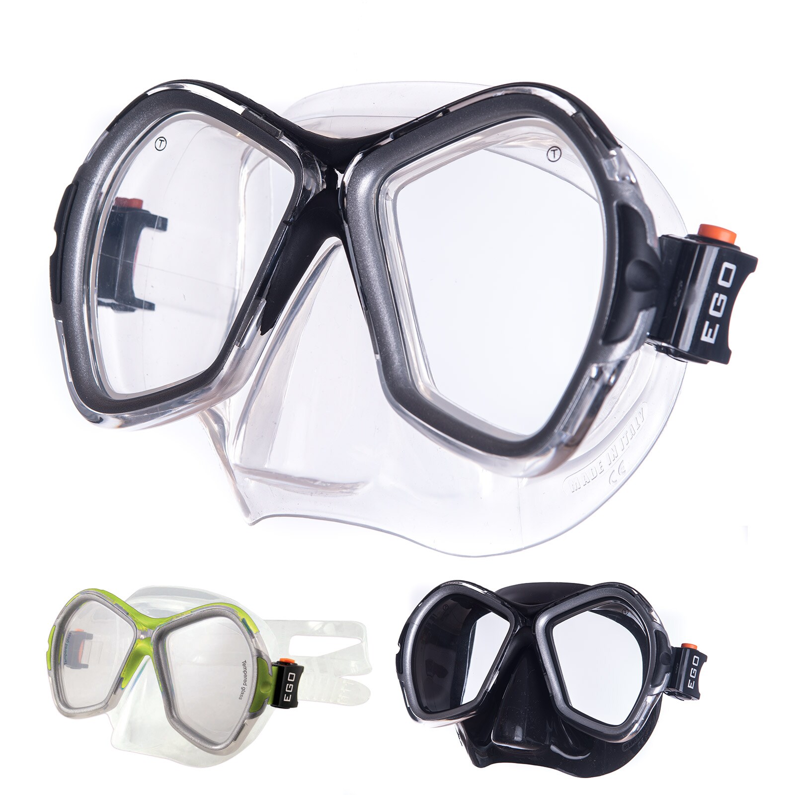 SALVAS Tauch Maske Phoenix Schnorchel Schwimm Brille Beschlag Erwachsene Silikon Farbe: Gelb/transparent