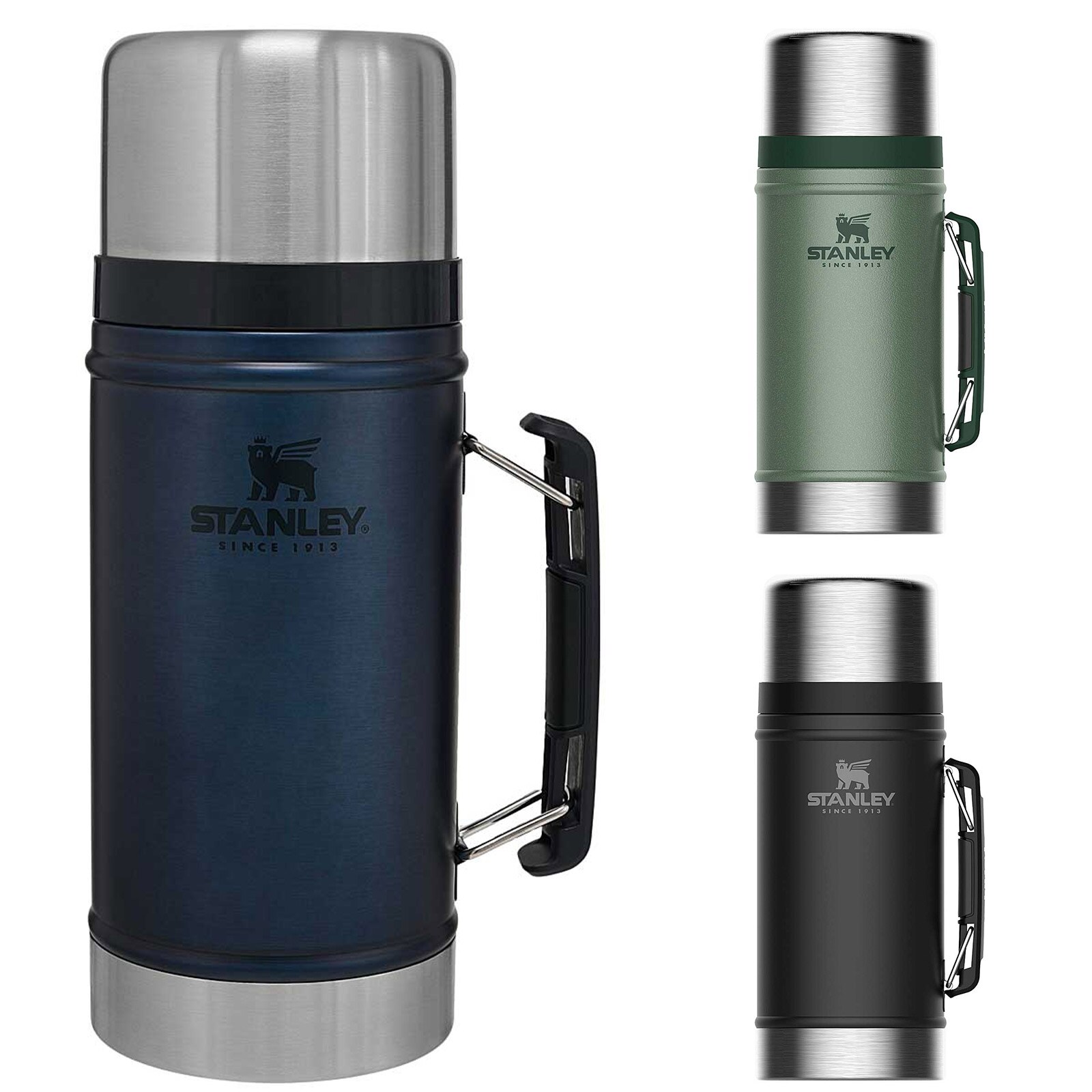 STANLEY Classic Isolierbeh&auml;lter Essen Thermo Food Beh&auml;lter Container Griff 0,94L Farbe: blau 