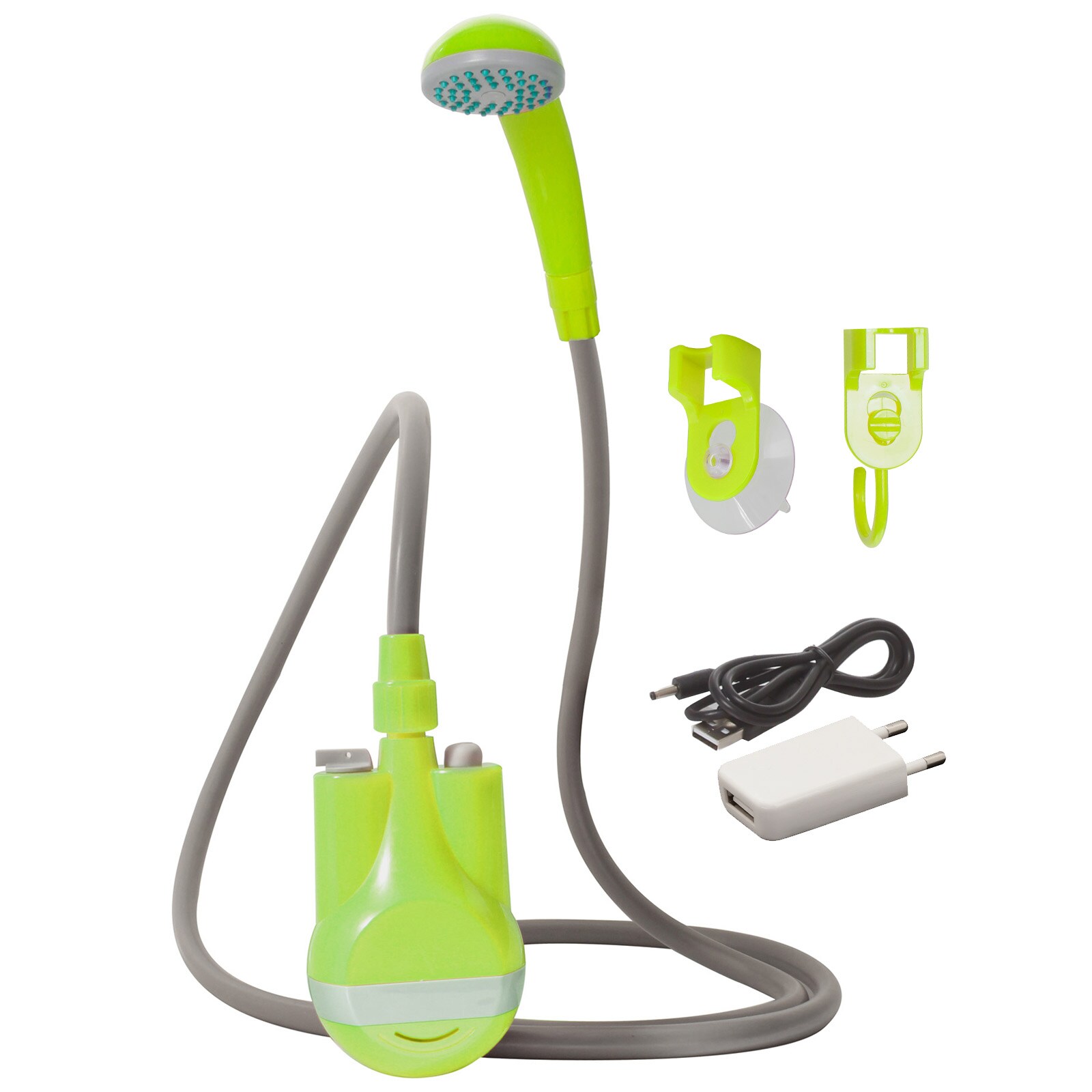 Outdoor Camping Dusche Akku Brause  Tauchpumpe 180 cm Schlauch 12V USB
