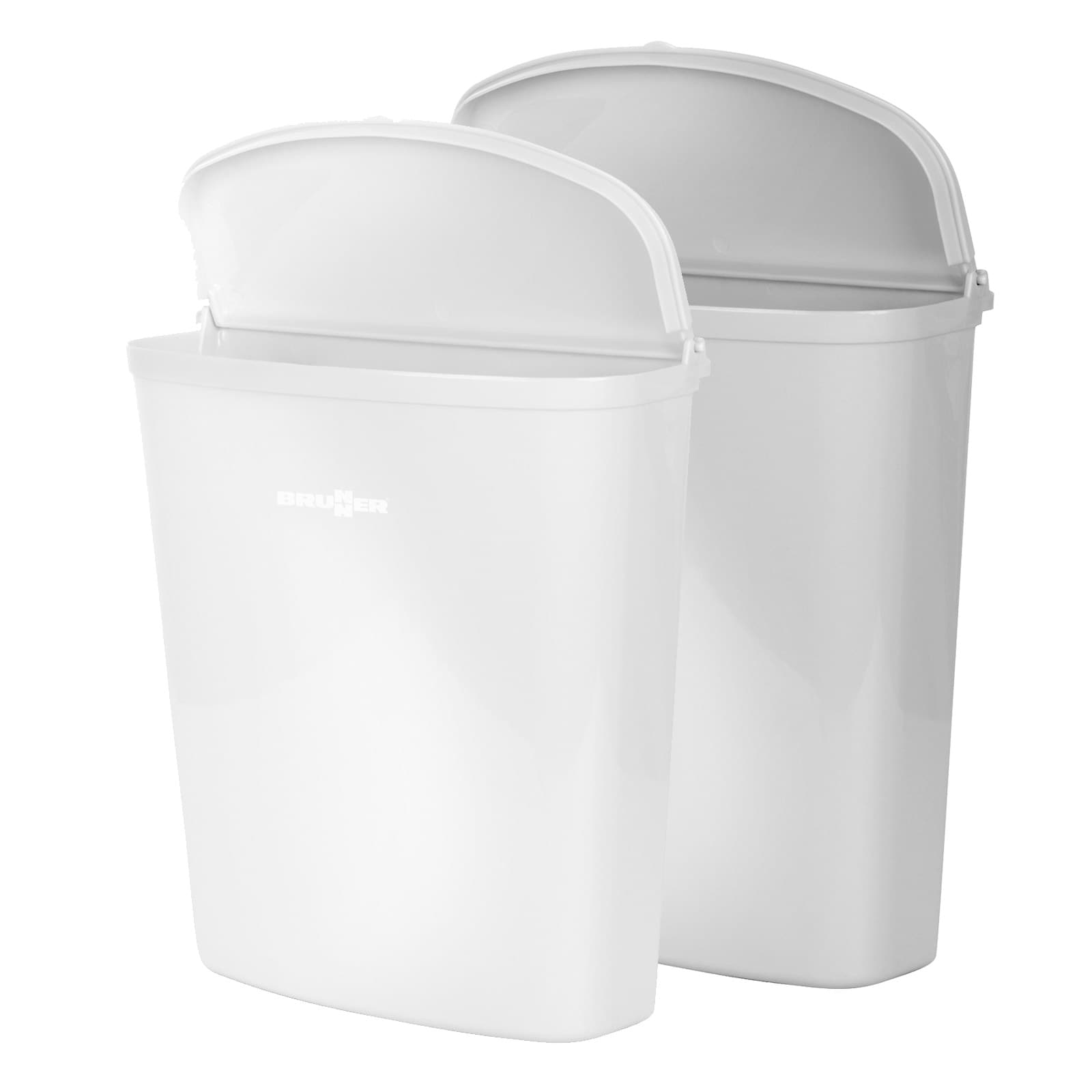 BRUNNER Pillar Abfalleimer + Halterung M&uuml;ll Tonne Eimer Kompakt Caravan Camping Farbe: Wei&szlig; 