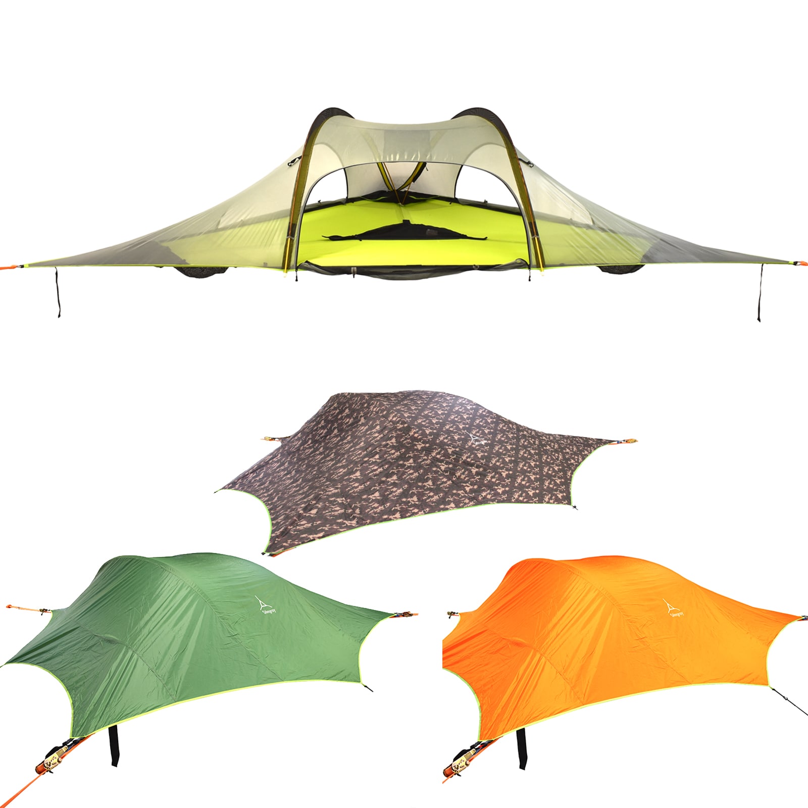 TENTSILE Baumzelt Stingray 3.0 Trekking 2-3 Personen Biwak Flug Zelt H&auml;nge Matte Farbe: Forest Green 