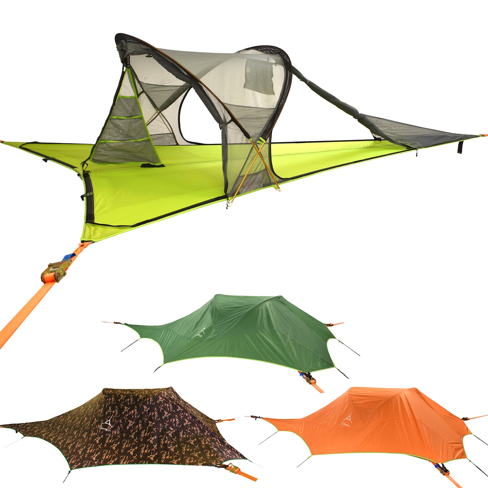 TENTSILE Baumzelt Connect 3.0 H&auml;ngematte 2 Personen Zelt Trekking Biwak Outdoor Farbe: Forest Green 
