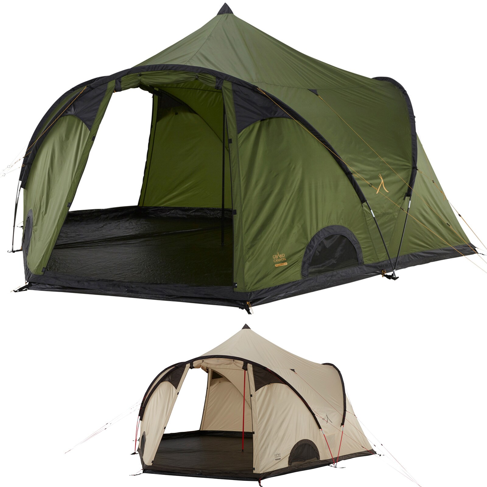 GRAND CANYON Black Knob 10 Personen Tepee Zelt Familien Gruppen Zelt Tipi Wigwam Farbe: Capulet Olive 