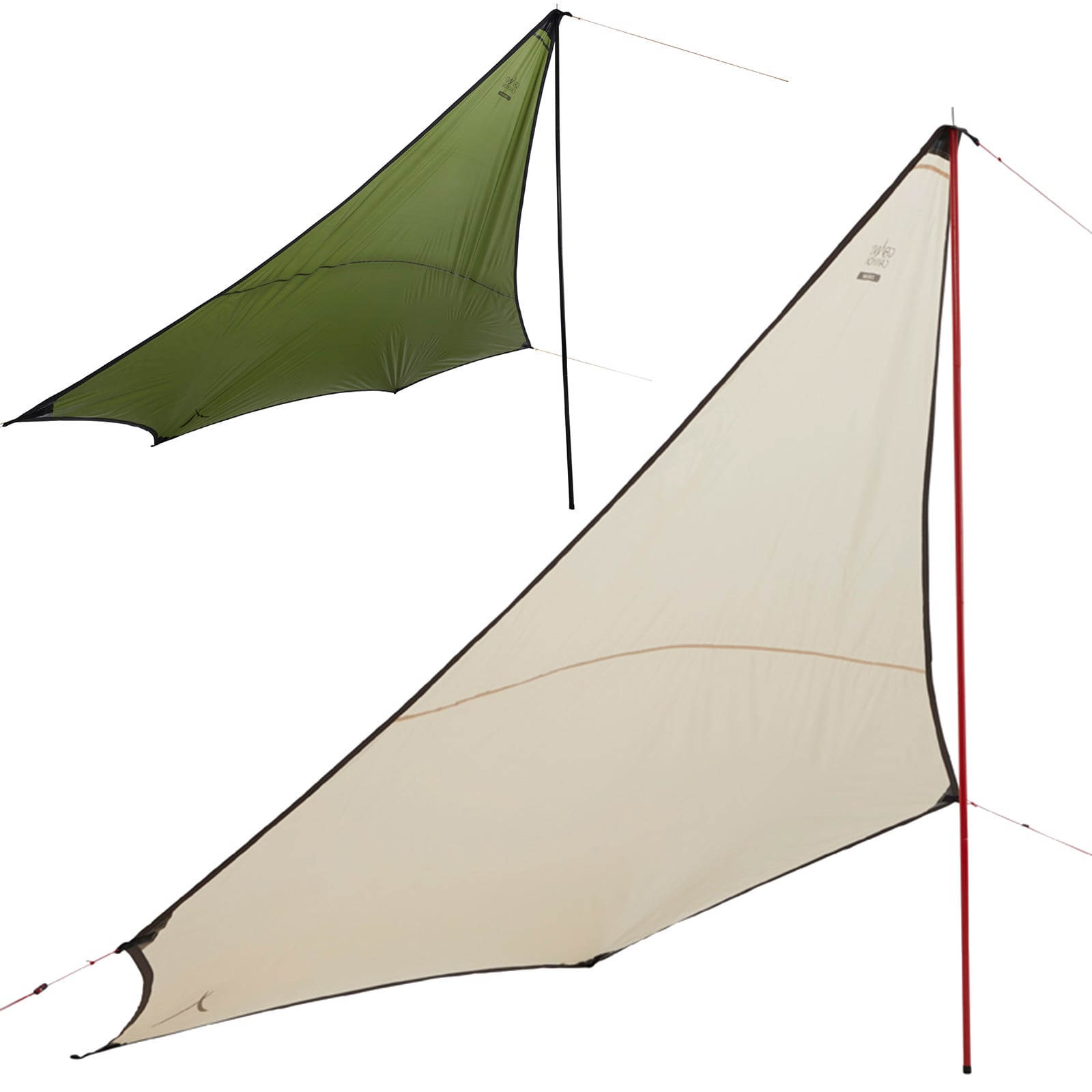 GRAND CANYON Tarp Zuni Ray Sonnensegel Camping Vor Zelt UV50 Wasserdicht 3x3,7 m Farbe: Capulet Olive 