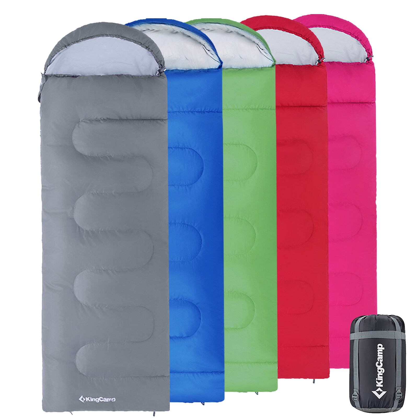 KINGCAMP Oasis 250 Kinder Decken Schlafsack Sommer Camping 1,40 m Lang & Breit Variante: Royal Blue - Zipper L