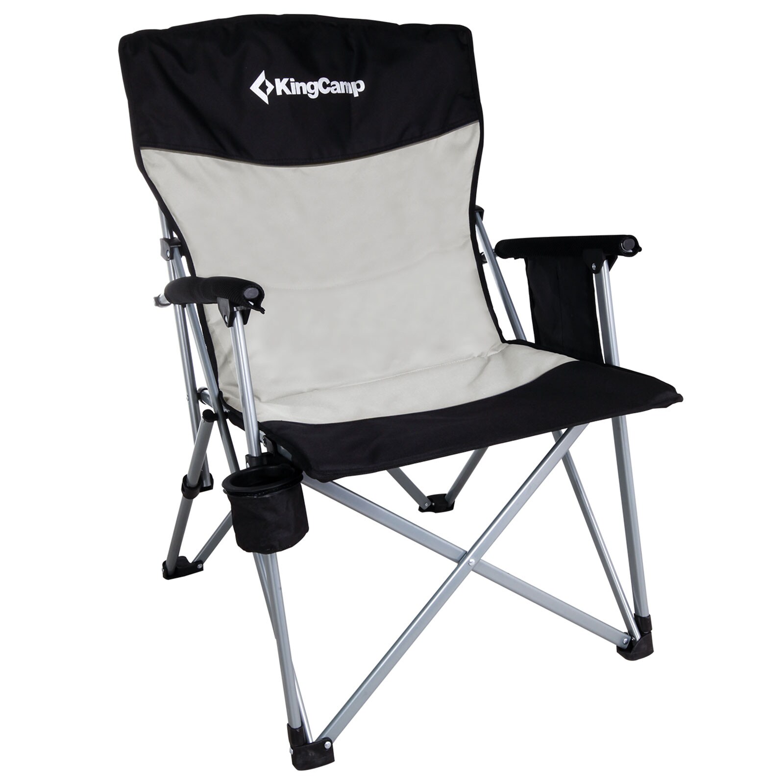 KINGCAMP Camping Falt Stuhl XL Klapp Sessel Garten Outdoor Armlehne Stahl
