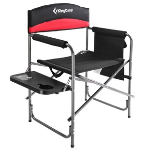 KINGCAMP Regie Stuhl XL Director Camping Falt Klapp Sessel Armlehne Tisch 180 kg 
