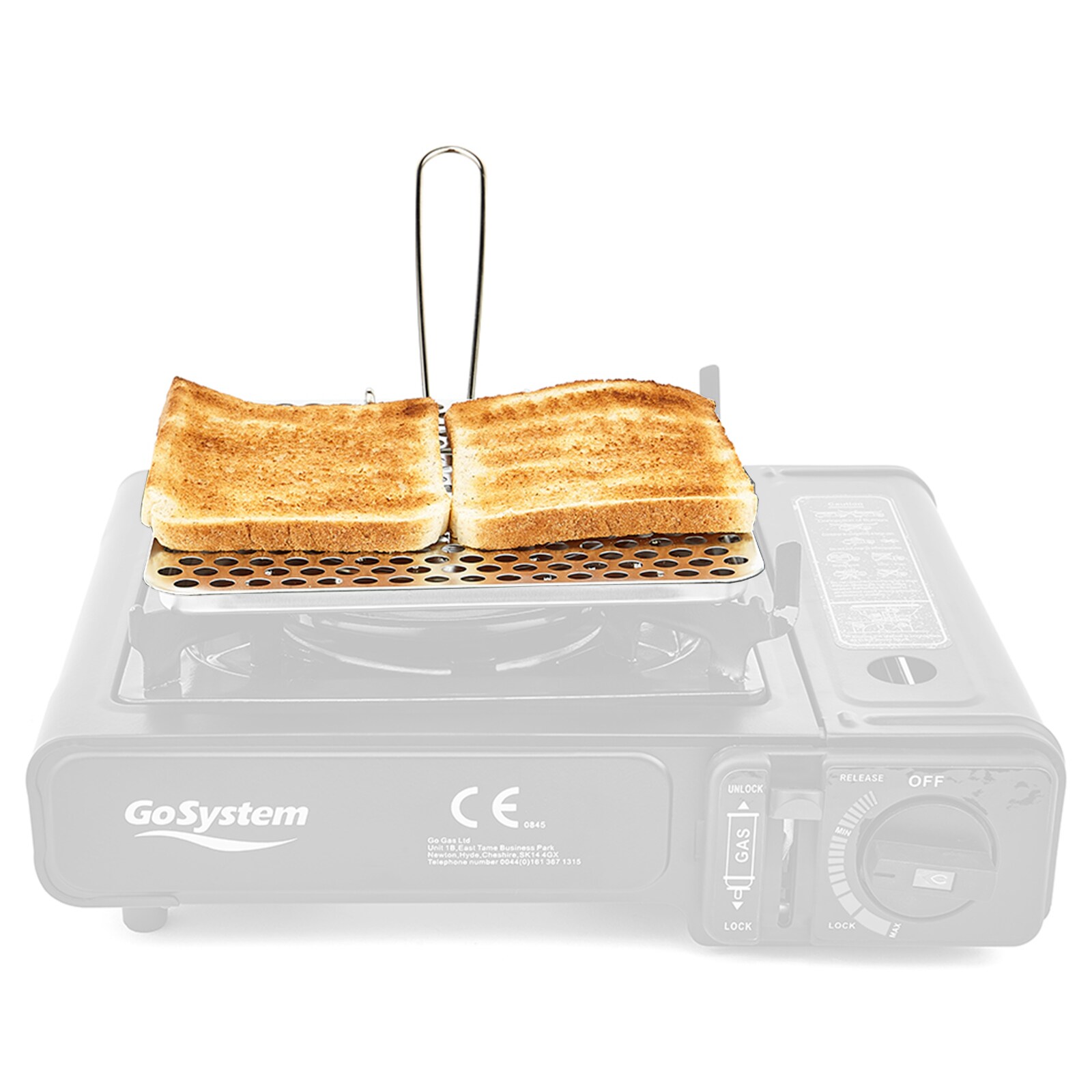 BRIGHT SPARK Camping & Outdoor Toaster F&uuml;r Gas & Benzin Kocher Faltbar Edelstahl 