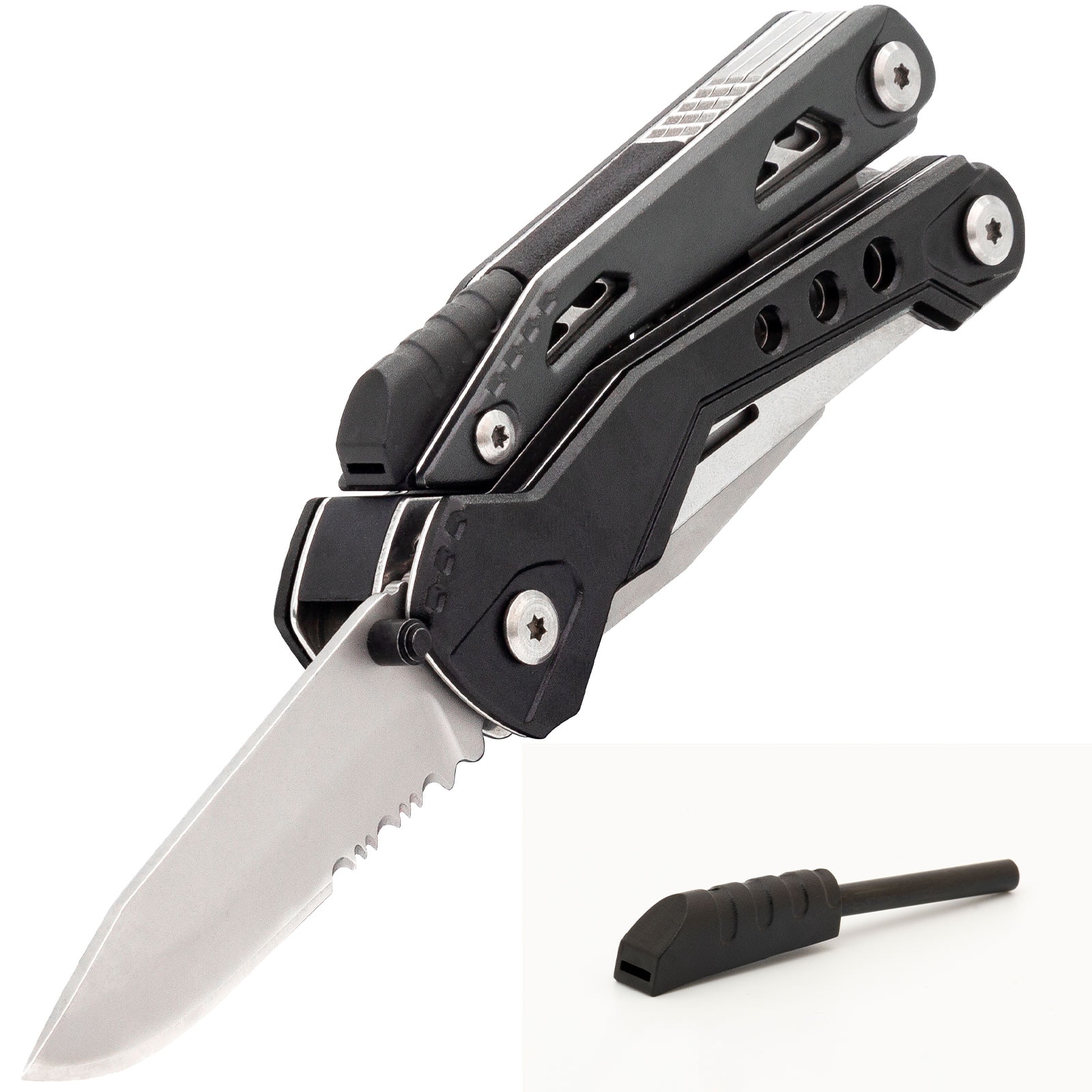 TRUE UTILITY Multi Tool Fireranger Feuerstarter Taschen Messer Klappmesser Zange 