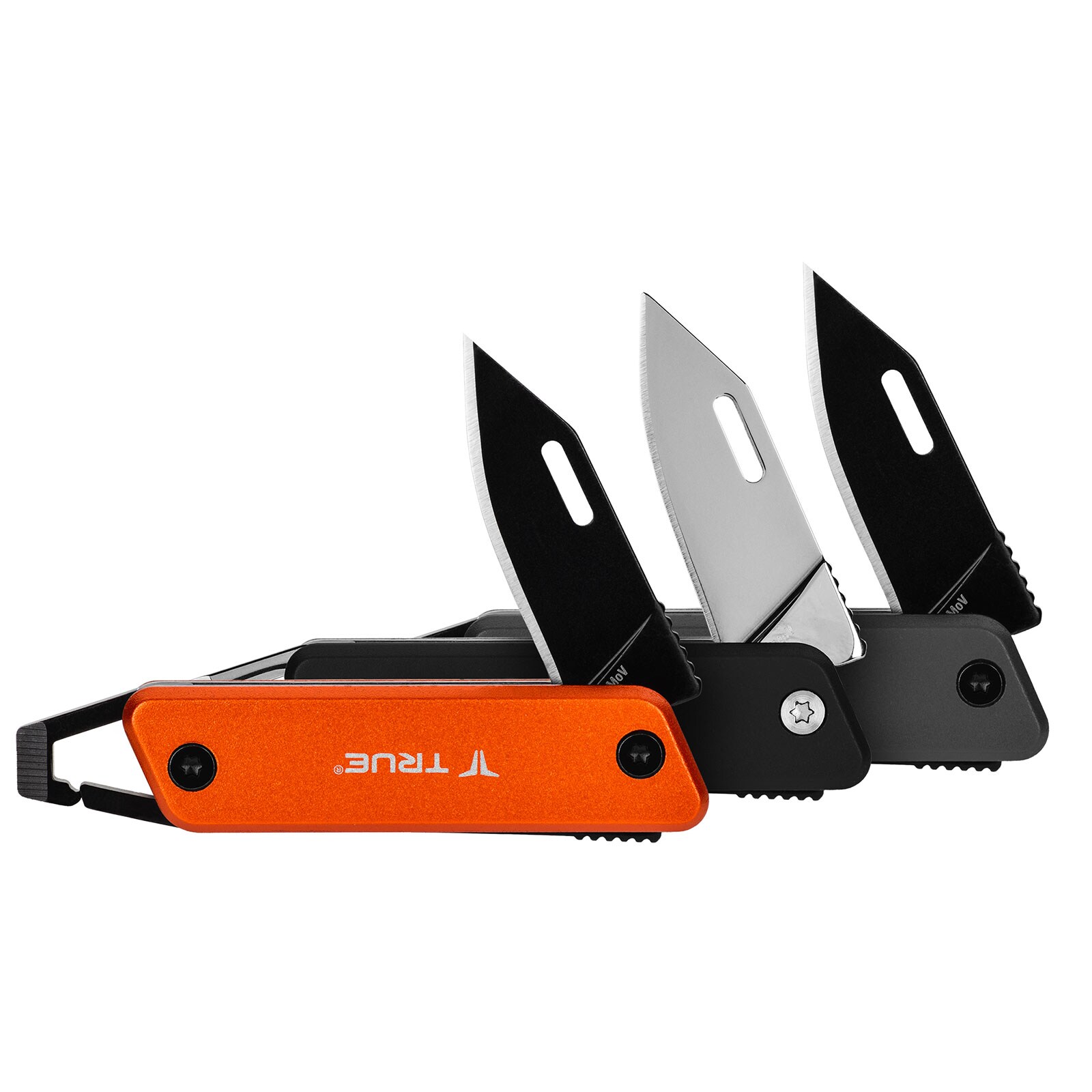 TRUE UTILITY Taschenmesser Key Chain Knife Mini Tool Messer Schlüsselanhänger Farbe: Grau